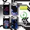 Neon Glow Flowers Handyhülle Für iPhone17,16,15,14,13,12,11 Plus,Pro Max Magnetisch Für Magsafe Kabelloses Laden