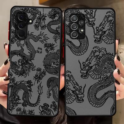Case for Samsung Galaxy A17 A52 A14 A23 A73 A33 A34 A36 A53 A16 A15 A54 A52S A72 A35 A56 A55 Phone Cover Chinese Dragon