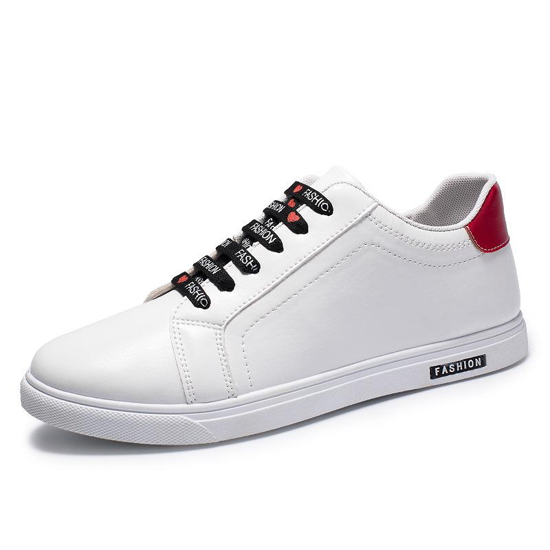 2024 White Color Sneakers Non-slip Men Shoes Spring Autumn New Leather Breathable Outdoor Shoes Men Sneakers Flats Man Trainers