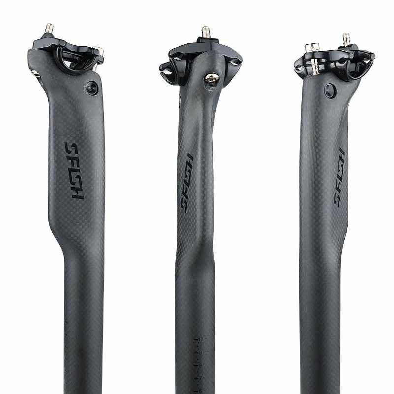 Carbon Fiber Aero Bicycle Seatpost With 20 Rearward Offset 3K Weave Mountain Road Bikes