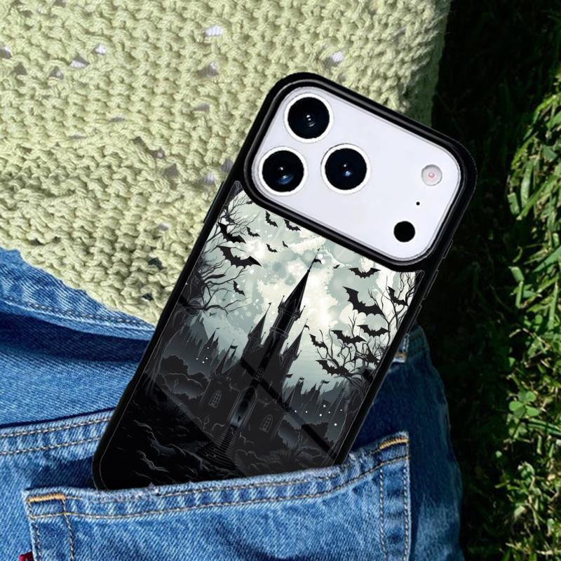 Gothic Horror Bats Full Moon phone case cover Compatible with for IPhone 17air 16e 15 14 13 12 11Pro Max 17 Air