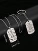 Stainless Steel Keyring and Necklace Set, Men's Gift, Engraved Badge, Ideal Gift for Men, Couples, Boyfriend, Family & Friends