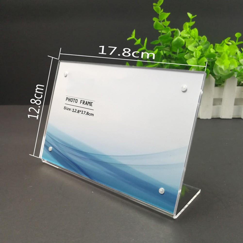 Stand Display Rack Table Tag Acrylic Transparent Frame