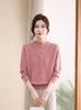 Mom's Elegant Autumn/Winter Wool Knit Sweater: Fashionable Thick Layered Top for Middle-Aged & Elderly Women