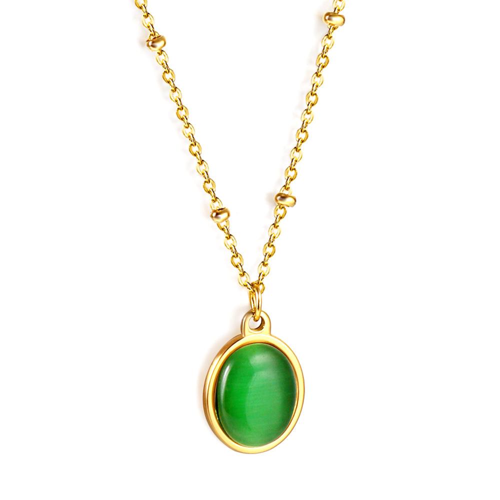 Fashion Titanium Steel Necklace Women Light Luxury Minimalist Hip Hop Pendant Jewelry for Daily Wear