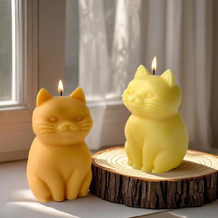 Premium Silicone Cats Candle Mold 3D Design Thermal Resistant 3D Candle Making Mold Ideal For Handmade Gifts
