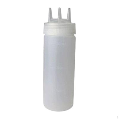 Bottle, Ketchup Pressure Dispenser, Triple Nozzle, Reusable Salad Dressing Seasoning