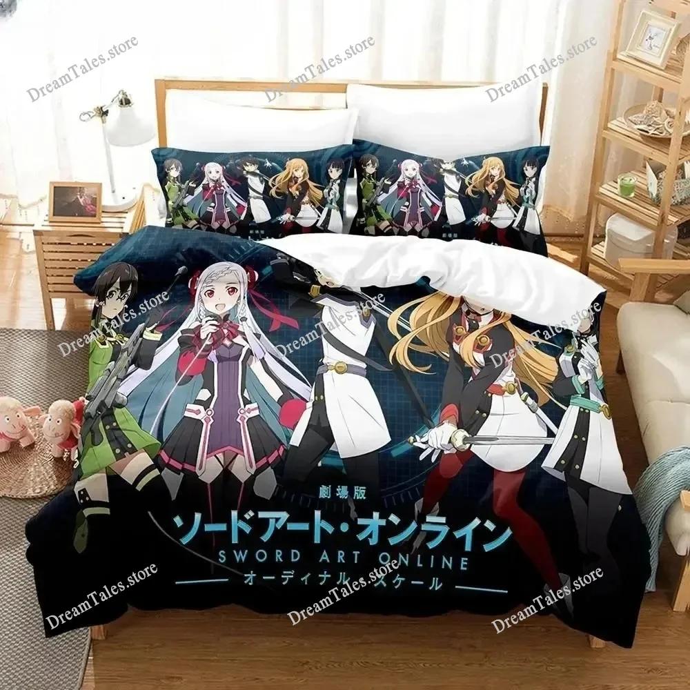 Anime Sword Art Online Bedding Sets Home Textile Pillow Case 3D Bed Linen Duvet Covers Kids Gift Bed Set Home Textiles Bedding74