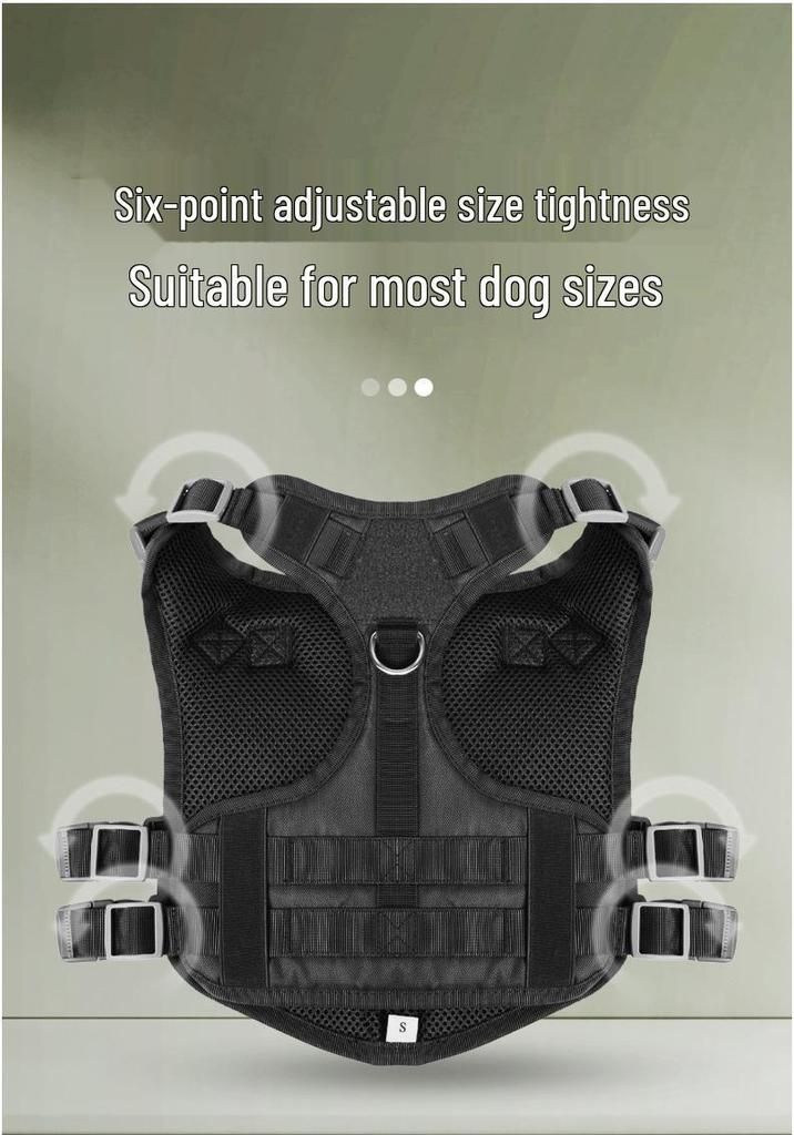Multi-Functional Tactical Dog Harness & Leash for Large Dogs