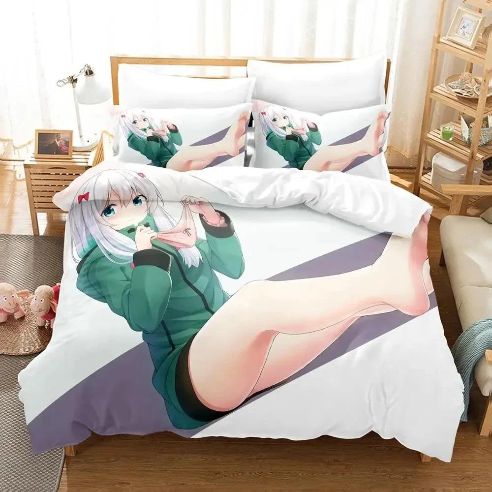 Anime Izumi Sagiri Eromanga Sensei Bedding Set Duvet Cover Bed Set Quilt Cover Pillowcase Comforter King Queen Size Boys Adult