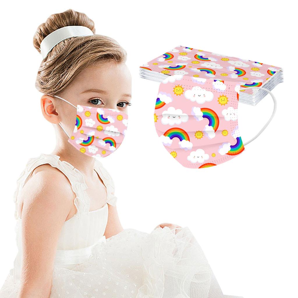 Child Kids Mask Disposable Face Mask Industrial 3Ply Ear Loop 50PC Mask