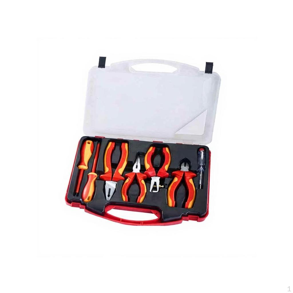 Insulated Tool Kit, VDE 1000V Socket Set, Automotive Repair, Electrician Red 5pcs Set