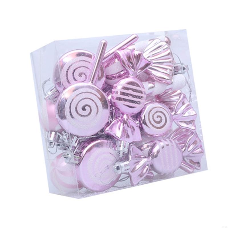 Holiday Plastic Ornament Christmas Tree Decoration Assorted Pattern Pendants J0MC