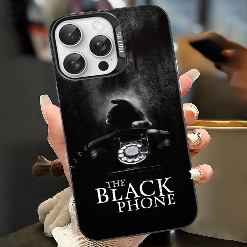 Horror Movie The B-Black P-Phone Phone Case For IPhone 17 16 15 14 13 12 11 Pro Max Plus Color Silver Cover