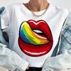 New Fashion Women T Shirt Leopard Lip Print T-Shirt T-Shirt Short Sleeve Tops Female Ladies Summer Tee Shirts Streetwear