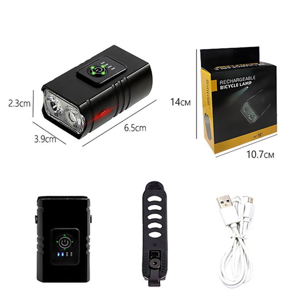 USB Rechargeable LED Bike Front Lamp Waterproof Bike Flashlights Bicycle Headlight Outdoor Cycling