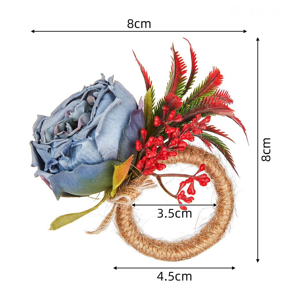 Simulation Napkin Buckle Western-style Upscale Restaurant Mouth Cloth Ring Mori Creative New Simulation Rose Napkin Ring