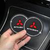 2PCS Universal Car Cup Holder Coaster Anti-Slip Water Cup Mat Interior Accessories for Mitsubishi Outlander Lancer ASX Pajero Sp