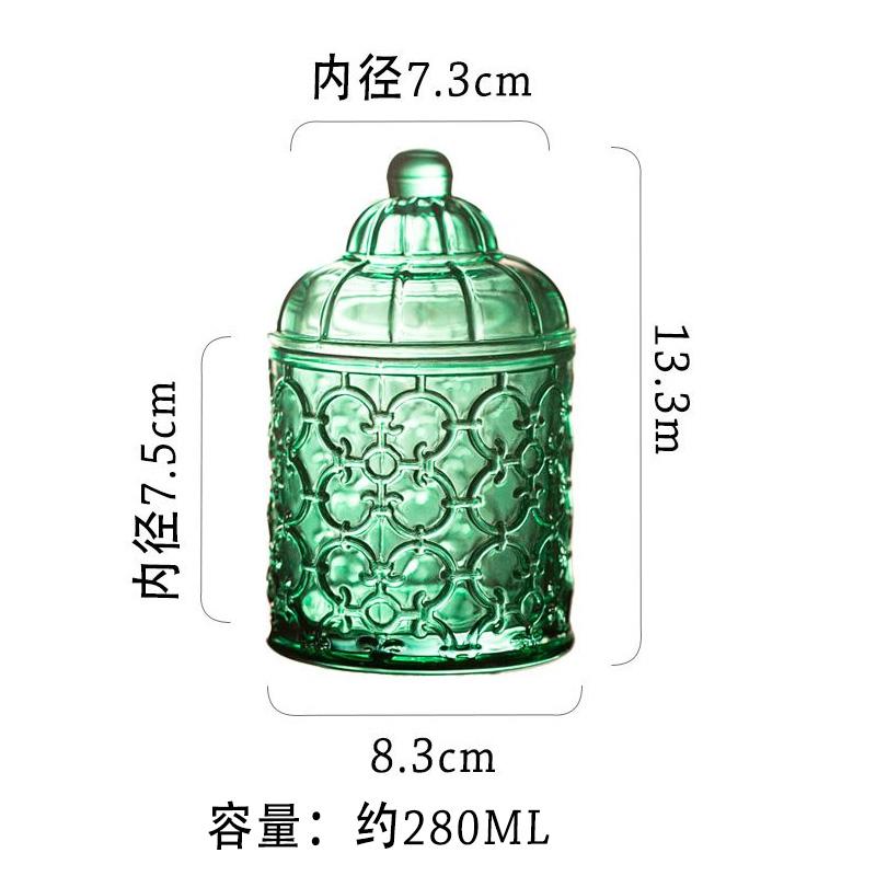 

Green/transparent Glass Storage Jar Cotton Swab/toothpick Jar Glass Jewelry Jar with Lid Household Goods Glass Container зелёный