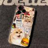 Coffee Cat Applies To iPhone17promax Mobile Phone Case Apple 16 Transparent 14/13 Fine Hole 15 Protective Case