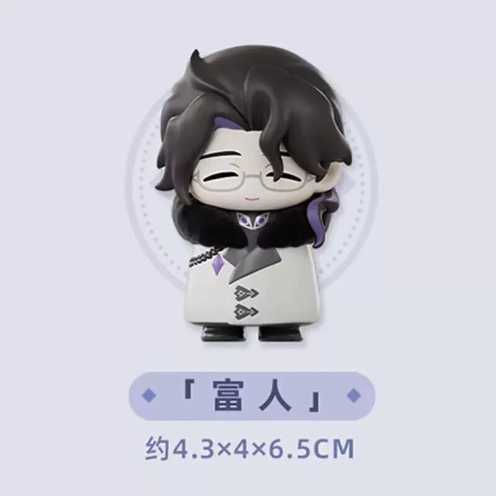 Genshin Impact Op Voorraad Fatui Harbingers Serie Blind Box Kawaii Trendy Q Versie Anime Figuur Collectie Desktop Verrassingscadeau