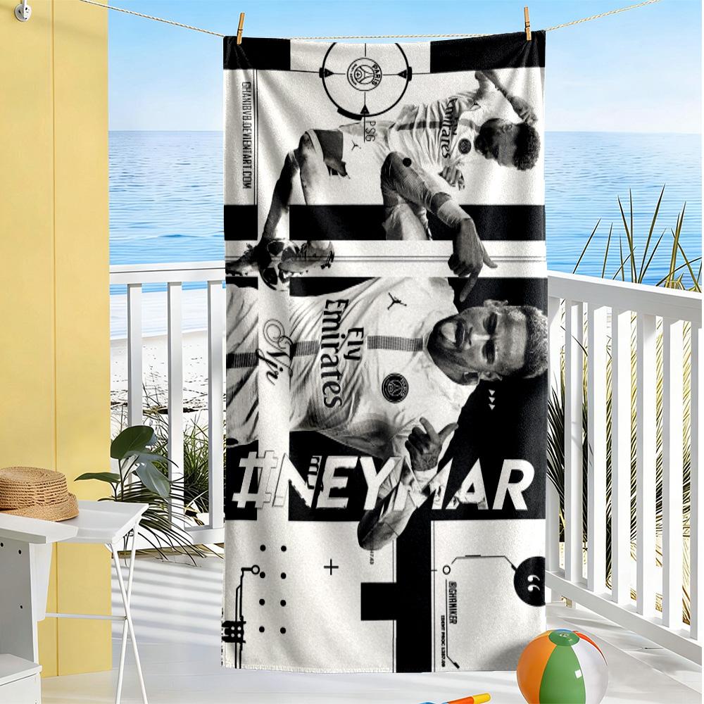 Brazilian Football Legend Beach Towel Super Soft & Absorbent Comfortable Lightweight Perfect for Traveling Yoga Camping and Swimming