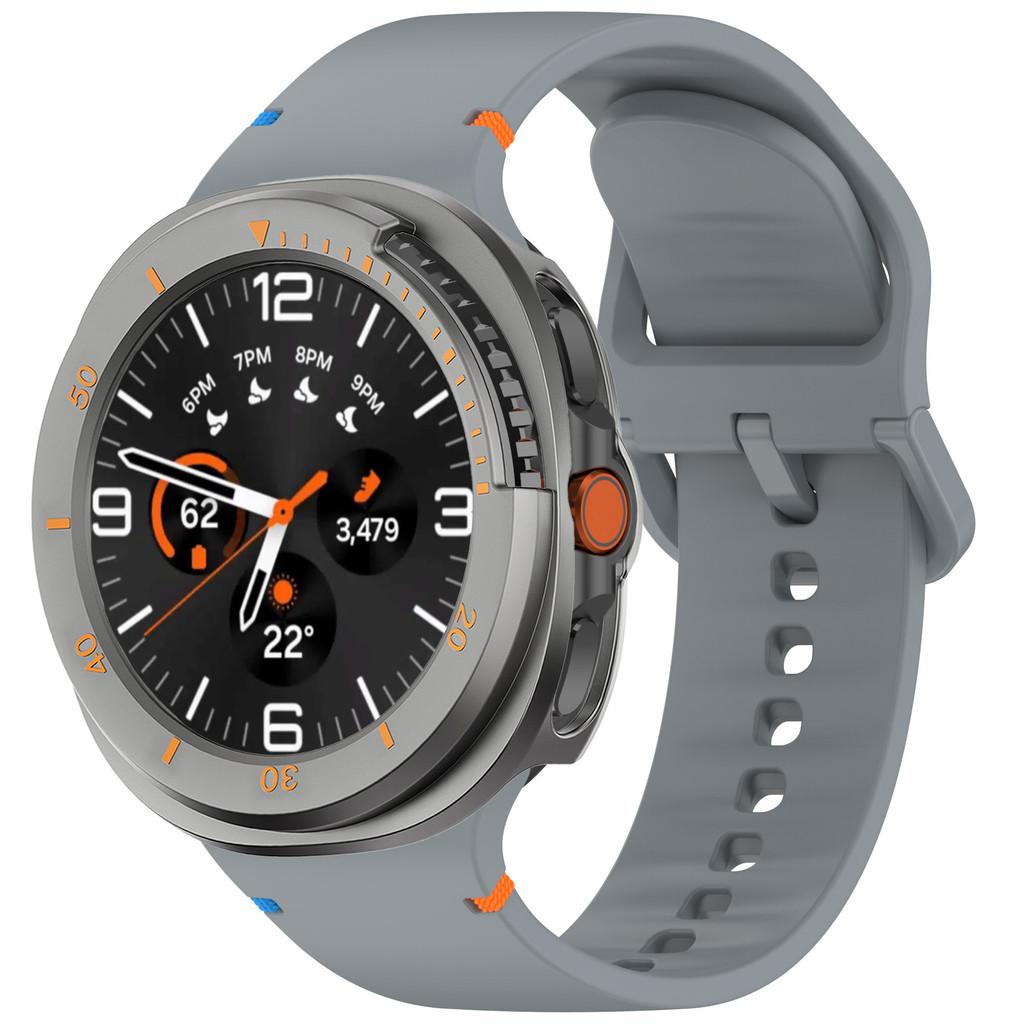 Case+ Band For Samsung Galaxy Watch 8 Classic 46mm Silicone Bracelet Strap Hard PC Bumper For Galaxy Watch 8 Classic NO Glass