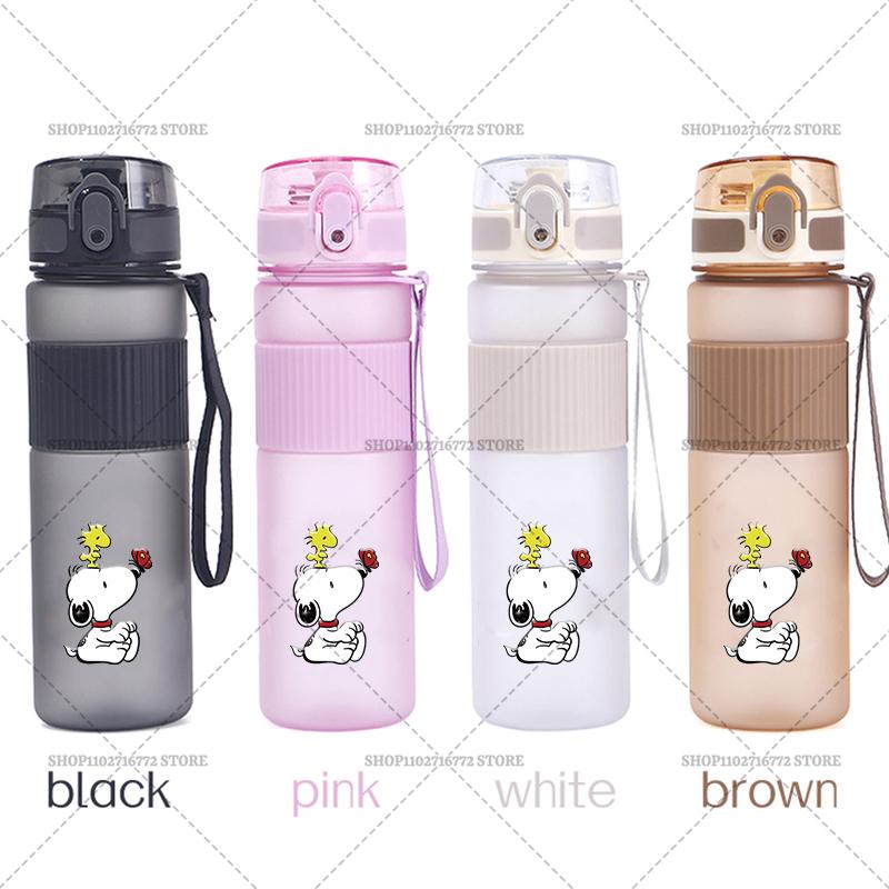 550ml Snoopys Water Bottles Cute Cartoon Drinking Cup Portable Cups Women High Quality Sport Leak Proof Mug Bottle Birthday Gift