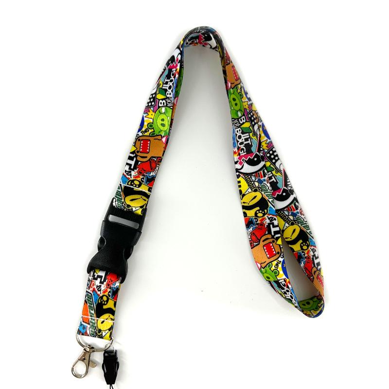JDM Anime Lanyard: Durable Silk Woven Neck Strap for Phone and ID Badge Holders