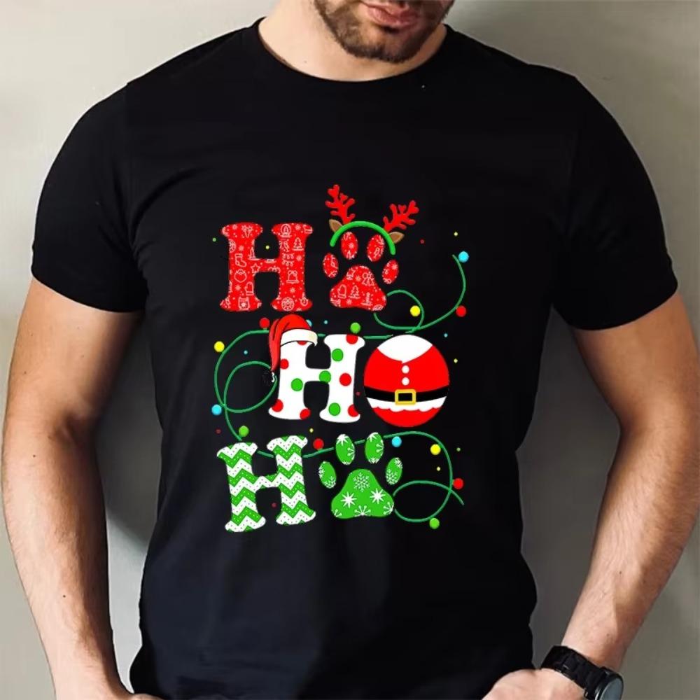 Fashion Trend Xmas Men T-shirt Christmas Wine Graphic Y2k Tops Fashion Harajuku Male T Shirt Christmas Gift Ladies Tshirts
