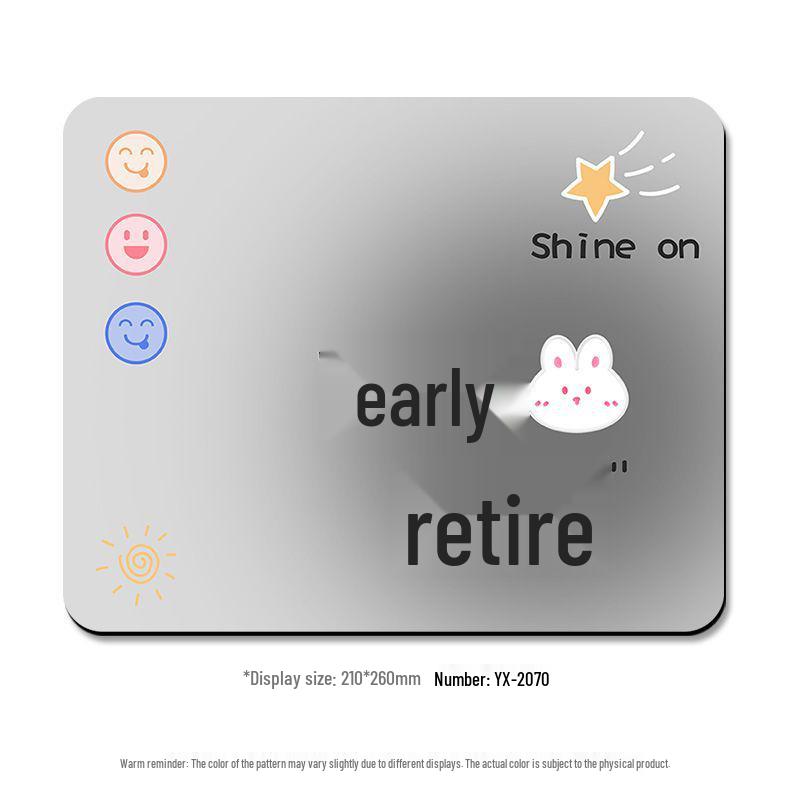 Motivational Cute Cartoon Non-Slip Mouse Pad for Home Office Use