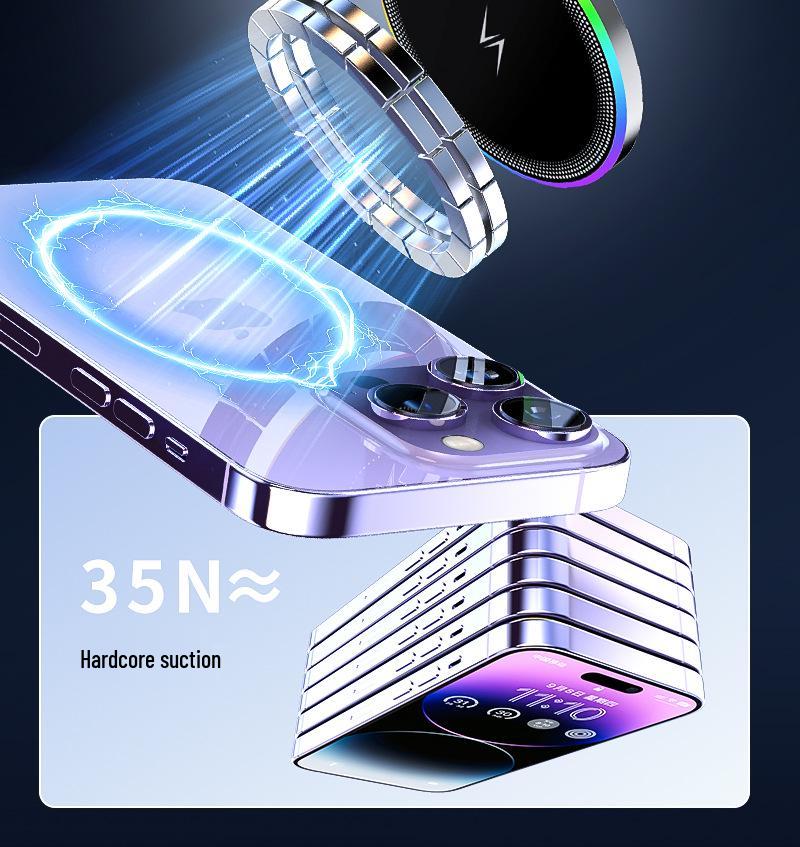 Magnetic Wireless Charging Car Phone Holder with Suction Cup