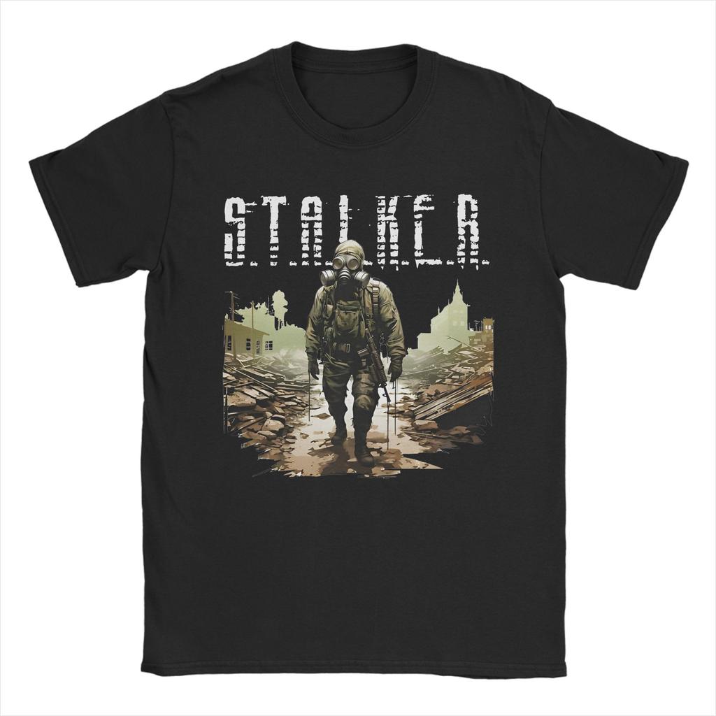 Originelles Fisch Aus dem Wasser T-Shirt Für Unisex Damen Rundhals Kurzarm Oberteile Stalker 2 Baumwolle Sommer Oberteile Hemden
