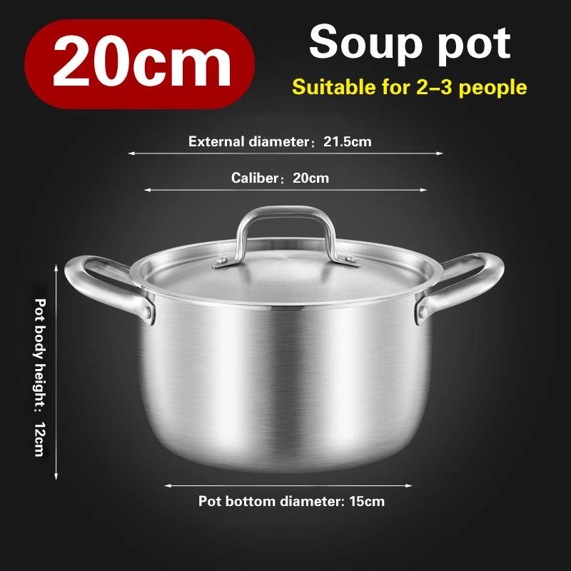 316 stainless steel soup pot Extra thick food grade soup pot Thickened double ear pot Electromagnetic furnace gas special pots