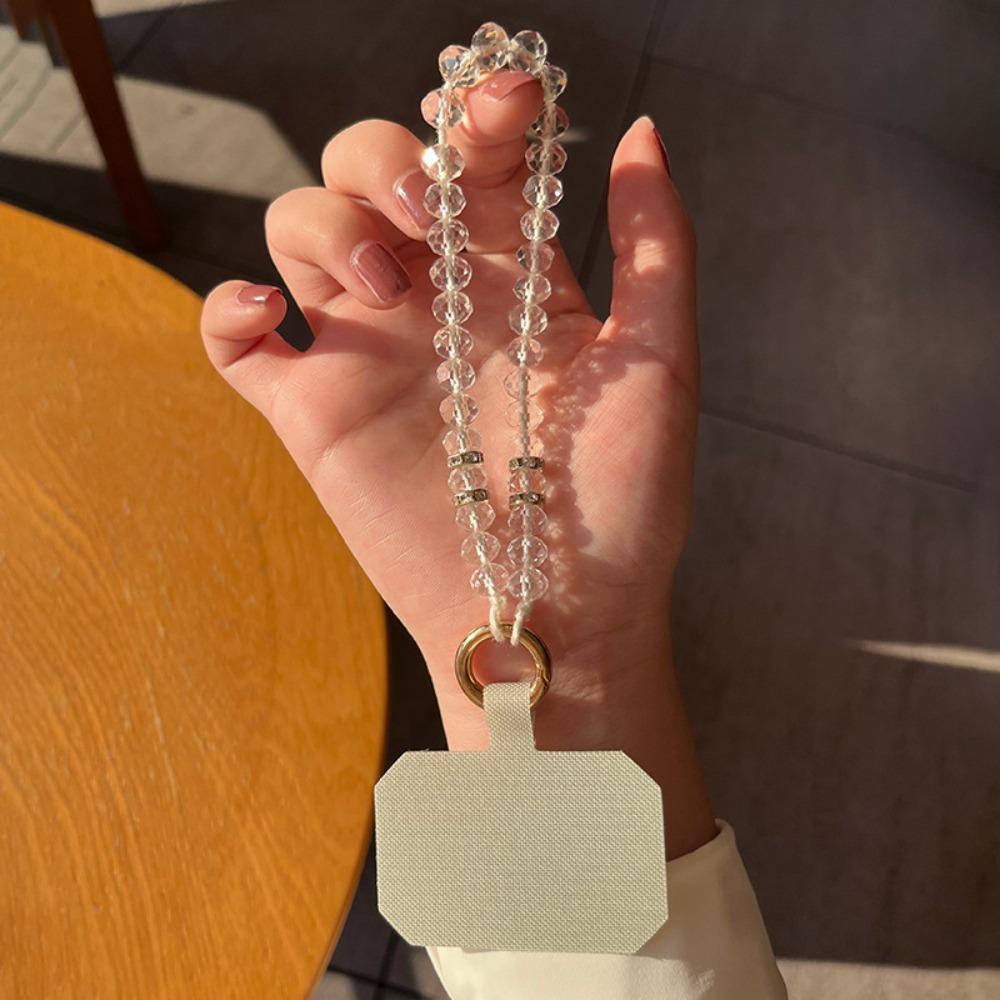 Crystal Beads Mobile Phone Chain Anti-lost Cellphone Strap Crystal Phone Straps Phone Accessories