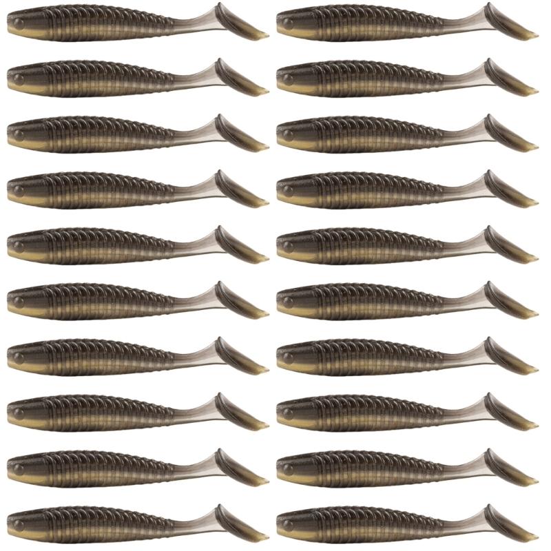 20 Pezzi Swimbait a Coda a Paletta Crankbait Soft Lures a Coda a T Wobbler Swimbait Artificiali per Acqua Dolce e Salata