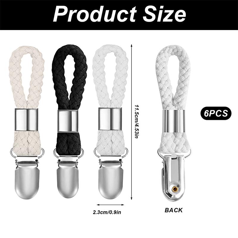 6 szt. Wiszących klipsów na ściereczki do herbaty, Metalowe klipsy na ręczniki kuchenne z pętelką do zawieszania, Haczyki klipsowe na ściereczki