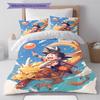 Set Copripiumino Trapuntato con Fantasia Cartone Animato Federa Decorazione per la Casa Regalo di Compleanno (1 * copripiumino + 2 * federa, senza nucleo)