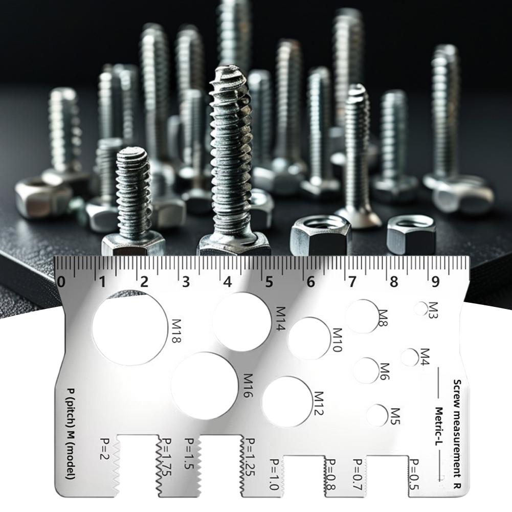 3-10PCS Screw Thread Pitch Gauge Ruler Anti-Slip Industry Standard Pitch Gauge Metric Screw Thread Pitch Gauge for Industry/Home