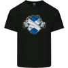 Scottish Flag Ripped Torn Gym Scotland Kids T-Shirt Childrens