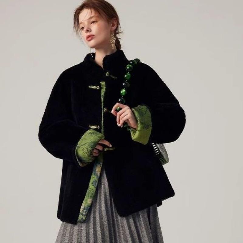 

Женская одежда средняя длина мех ягненка осень и зима новый имитация норки пальто утолщенное S