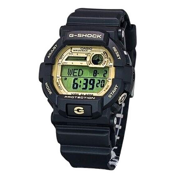 Восстановленные Casio G-Shock 10-й юбилей Цифровые Ремешок из смолы Золотой циферблат Кварцевые GD-350GB-1 200M Мужские часы золотой