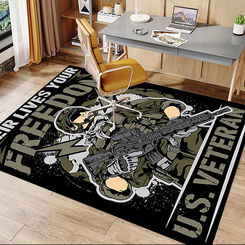 1pc THEIR LIVES YOUR FREEDOM U.S.VETERAN Carpet, Office Rug Outdoor Mat Home Decor Area Carpet Festival