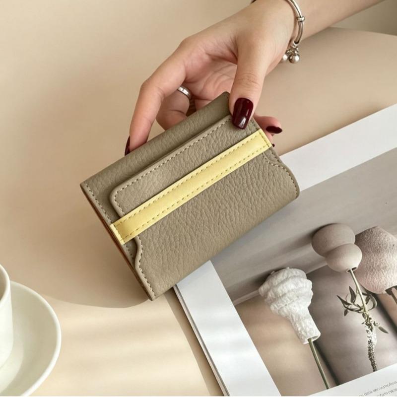 Wallet, Japanese and Korean Organ Bag, Short Multi-card Position, Women's Multi-function Change Bag, Card Bag.