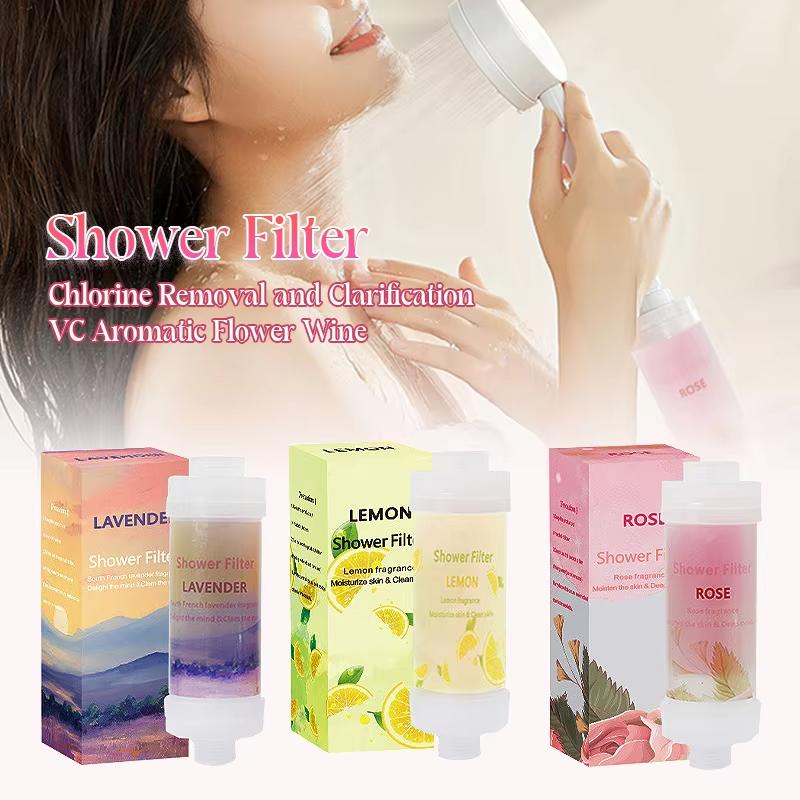Shower Head Filter For Chlorine removal,Lavender Lemon,Scented Shower Filter,Water Softener,Bathroom Accessories