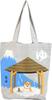 Friends Hill A4 Tote Bag, Japanese Yushibata Pattern, Gray [WS-262-136]
