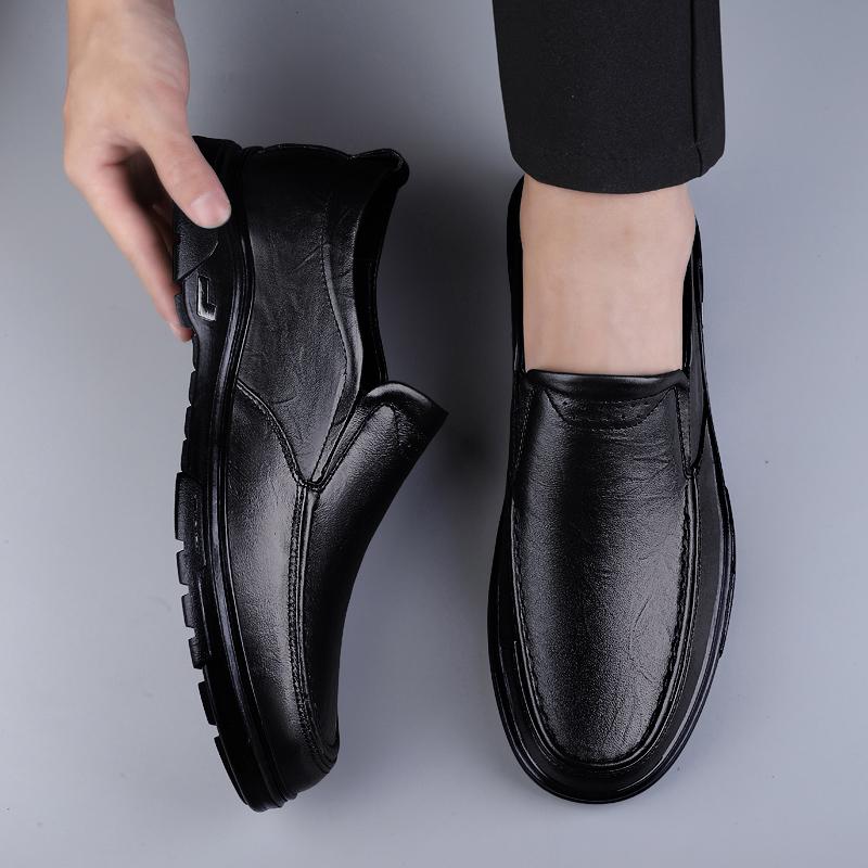 Men's Casual Shoes Genuine Retro Outdoor Flats Handmade Sewing Shoe Leisure Party Cow Leather Shoes
