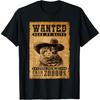 Funny Cat Bandit Wanted Poster - Western Meowdy Cowboy Cat T-Shirt