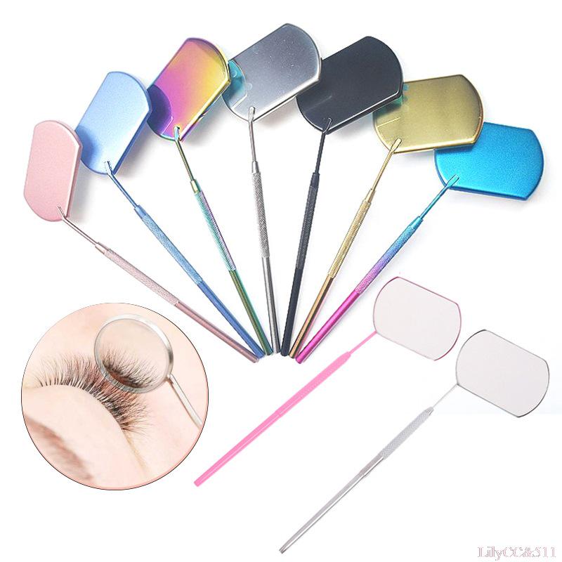 Portable Stainless Steel Eyelash Inspection Mirror for Grafting