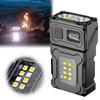 COB SMD Mini Keychain Flashlight USB Charging Portable Work Light 500LM Pocket Emergency Lantern Power Display for Night Running